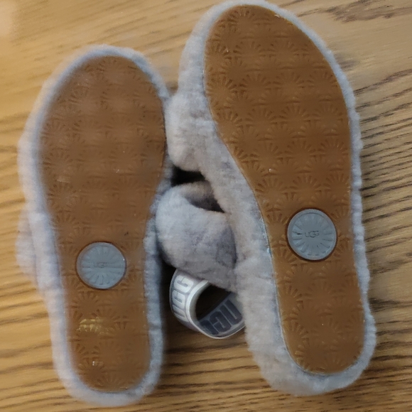UGG Fluffy Gray Women's Slippers - Picture 8 of 8